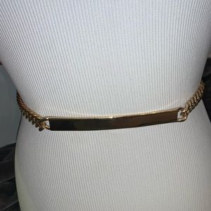 Vintage gold chain waist belt